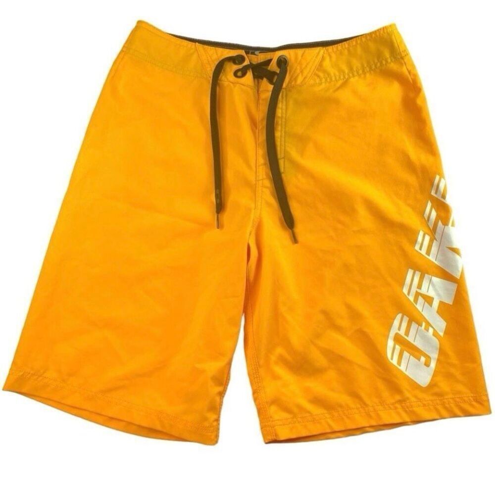 Board Shorts Surf Swim Oakley Orange Graphic Drawstring Men’s 31